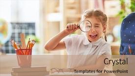  Presentation with back school - Slides with grade book - back to school happy cute background and a coral colored foreground