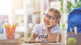  Presentation with back school - Colorful PPT theme enhanced with grade book - back to school happy cute backdrop and a coral colored foreground