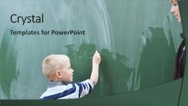  Presentation with math problem solving - Colorful slide deck enhanced with grade math classes solving problem backdrop and a  colored foreground