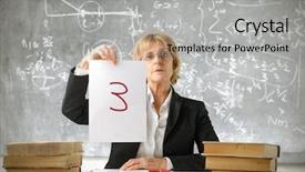  Presentation with math teacher - Audience pleasing theme consisting of grade school math - teacher showing a bad note backdrop and a light gray colored foreground