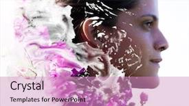  Presentation with feminine - Slide deck consisting of gradiant color - attractive radiant and fresh background and a coral colored foreground