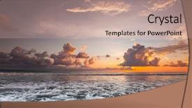  Presentation with nature sunset of colors - Amazing presentation theme having gradiant color - radiant colorful sea beach sunset backdrop and a  colored foreground