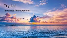  Presentation with nature sunset of colors - Colorful PPT theme enhanced with gradiant color - radiant colorful sea beach sunset backdrop and a light blue colored foreground