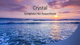  Presentation with nature sunset of colors - PPT theme with gradiant color - radiant colorful sea beach sunset background and a coral colored foreground