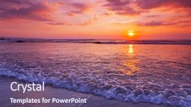  Presentation with nature sunset of colors - Cool new slide set with gradiant color - radiant colorful sea beach sunset backdrop and a violet colored foreground