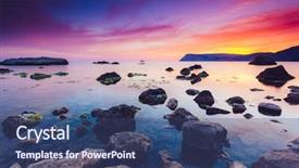  Presentation with spectacular - Cool new PPT layouts with gradiant color - spectacular black sea backdrop and a ocean colored foreground