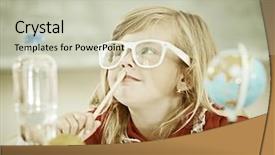  Presentation with school - Cool new slide set with grading kids - cheerful instagram filtered little girl backdrop and a soft green colored foreground