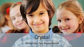  Presentation with education cute - PPT layouts consisting of grading kids - cute lovely school group background and a light blue colored foreground