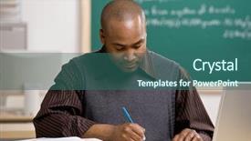  Presentation with skill grading - Slides with grading papers in school classroom background and a ocean colored foreground