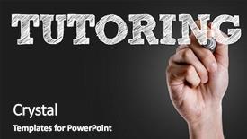  Presentation with writing - Cool new presentation theme with grading practices - hand writing the text tutoring backdrop and a dark gray colored foreground