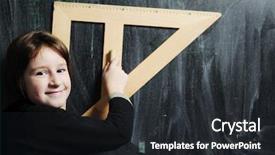  Presentation with math - Cool new slide deck with grading practices - happy school girl on math backdrop and a  colored foreground