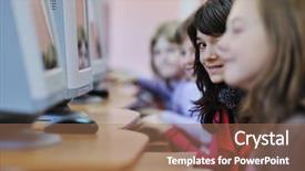  Presentation with children-education - PPT layouts enhanced with grading practices - it education with children group background and a  colored foreground