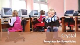  Presentation with children education - Amazing slide deck having grading practices - it education with children group backdrop and a  colored foreground
