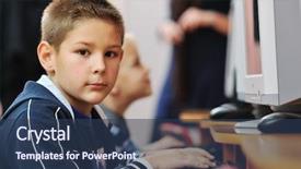  Presentation with children education - PPT theme featuring grading practices - it education with children group background and a  colored foreground