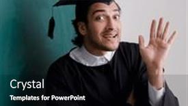  Presentation with green - PPT layouts consisting of graduate-student-in-front background and a black colored foreground