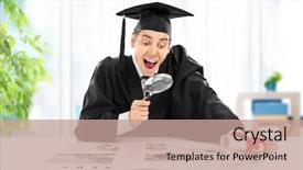  Presentation with job opportunity - Theme with graduate student seeking job background and a coral colored foreground