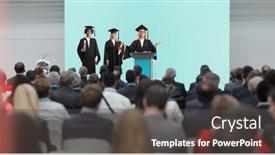  Presentation with professor - Slide deck with graduate-students-of-honor background and a dark gray colored foreground