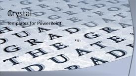  Presentation with marble - Slide deck with graduation template - graduate written on marble background and a light blue colored foreground