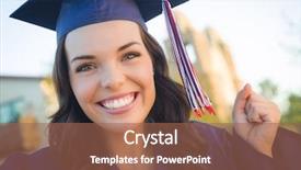  Presentation with race - PPT layouts with graduation - happy graduating mixed race woman background and a coral colored foreground