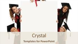  Presentation with ethnic group - PPT theme with graduation - multi ethnic group of graduated background and a sky blue colored foreground