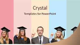  Presentation with wow - Cool new slide set with graduation - senior teacher with his graduate backdrop and a lemonade colored foreground