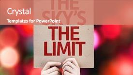  Presentation with limit - Audience pleasing PPT theme consisting of free graduation - sky's the limit card backdrop and a coral colored foreground