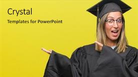  Presentation with beautiful tibet scenery in china - Beautiful presentation theme featuring graduation - young beautiful woman wearing graduated backdrop and a yellow colored foreground