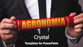  Presentation with agronomy - Theme having graduation africulture - agronomy in portuguese background and a black colored foreground