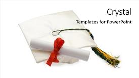  Presentation with diploma - Presentation theme featuring walking brachiosaurus on sand terrain background and a soft green colored foreground