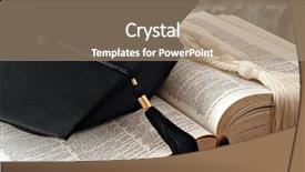  Presentation with graduation - Cool new presentation design with graduation cap with tassel backdrop and a coral colored foreground