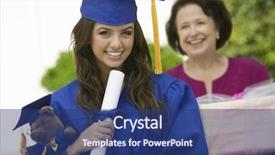  Presentation with teddy bear - Colorful slides enhanced with graduation day - graduate holding teddy bear backdrop and a ocean colored foreground