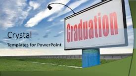  Presentation with high school graduation - Presentation theme having graduation day at college high background and a light blue colored foreground