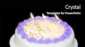  Presentation with perfect - Presentation theme having graduation flowers - creamy cake isolated on black background and a black colored foreground