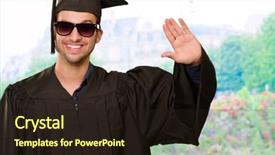  Presentation with man heart attact hand hold - Theme featuring graduation flowers - graduate man showing his hand background and a wine colored foreground