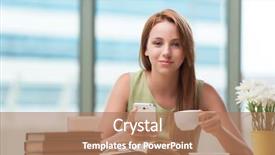  Presentation with young college student diagnosis of chlamydia - Beautiful PPT theme featuring graduation flowers - young student preparing for exams backdrop and a coral colored foreground