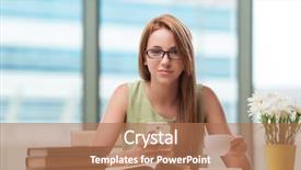  Presentation with test exam student - Colorful presentation enhanced with graduation flowers - young student preparing for exams backdrop and a  colored foreground