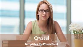  Presentation with student - Cool new PPT layouts with graduation flowers - young student preparing for exams backdrop and a  colored foreground