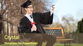  Presentation with self esteem for a college student - Presentation design featuring picture man - excited college student taking background and a  colored foreground