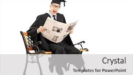  Presentation with graduation black graduate hat - Amazing slide set having milk splash background milk is backdrop and a dark gray colored foreground