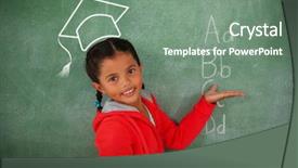  Presentation with chalk board - Beautiful PPT layouts featuring graduation hat vector against young backdrop and a gray colored foreground