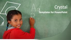  Presentation with graduation black graduate hat - Presentation design featuring graduation hat vector against young background and a gray colored foreground