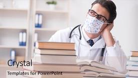  Presentation with medical graduation - Amazing slides having graduation microbiology - medical student preparing for university backdrop and a  colored foreground