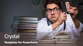  Presentation with medical case study - Slide deck consisting of graduation microbiology - medical student preparing for university background and a dark gray colored foreground