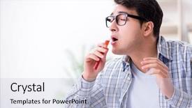  Presentation with medical student - Theme enhanced with graduation microbiology - medical student sitting background and a  colored foreground