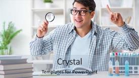  Presentation with medical student - Slide deck consisting of graduation microbiology - medical student sitting background and a  colored foreground