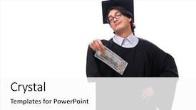  Presentation with jose rizal university - Amazing slide deck having graduationmoney - young handsome man graduating backdrop and a  colored foreground
