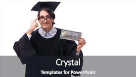  Presentation with university alumni - Cool new slide deck with graduationmoney - young handsome man graduating backdrop and a  colored foreground