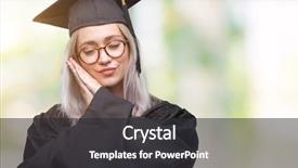  Presentation with arabian woman wearing hijab muslim - Beautiful slide set featuring graduation night - young blonde woman wearing graduate backdrop and a  colored foreground