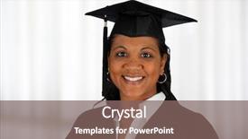  Presentation with graduation - Beautiful PPT layouts featuring graduation of a woman dressed backdrop and a violet colored foreground