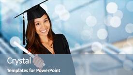  Presentation with school - Slides with graduation portrait - student graduating school background and a seafoam green colored foreground